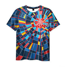 Мужская футболка 3D с принтом Diamond Of Love в Новосибирске, 100% полиэфир | прямой крой, круглый вырез горловины, длина до линии бедер | 8 марта | красивый | красный | крутой | любовь | модно | оригинальный | парный | подарок | сердечки | сердце | синий | яркий