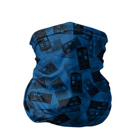 Бандана-труба 3D с принтом Будки Тардис в Новосибирске, 100% полиэстер, ткань с особыми свойствами — Activecool | плотность 150‒180 г/м2; хорошо тянется, но сохраняет форму | Тематика изображения на принте: doctor | tardis | who | доктор | кто | машина времени | паттерн | синий | туалет