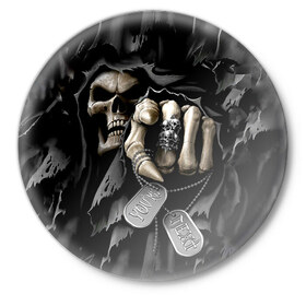 Значок с принтом Скелетон в Новосибирске,  металл | круглая форма, металлическая застежка в виде булавки | 