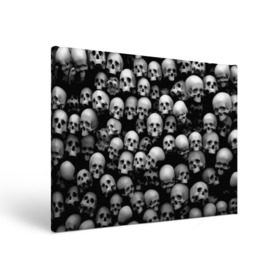 Холст прямоугольный с принтом Черепа в Новосибирске, 100% ПВХ |  | background | black | death | skeletons | skull | скелеты | фон | черепа | черный