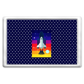 Магнит 45*70 с принтом Запуск ракеты в Новосибирске, Пластик | Размер: 78*52 мм; Размер печати: 70*45 | cosmos | galaxy | moon | planet | rocket | space | star | галактика | звезды | космос | луна | планета | ракета | шатл