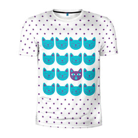 Мужская футболка 3D спортивная с принтом Кошачье настроение в Новосибирске, 100% полиэстер с улучшенными характеристиками | приталенный силуэт, круглая горловина, широкие плечи, сужается к линии бедра | animal | cat | feline | funny | happy | kitty | meow | животное | кот | котенок | кошка | мяу | настроение | счастье