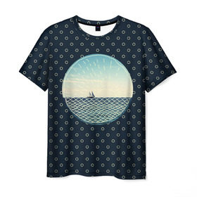 Мужская футболка 3D с принтом Морское настроение в Новосибирске, 100% полиэфир | прямой крой, круглый вырез горловины, длина до линии бедер | beach | ocean | sea | ship | summer | sun | tourism | tourist | water | wave | вода | волна | капитан | корабль | лето | море | океан | пляж | солнце | судно | туризм | турист