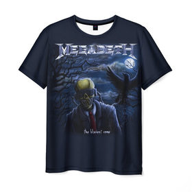 Мужская футболка 3D с принтом Megadeth. The Blackest Crow в Новосибирске, 100% полиэфир | прямой крой, круглый вырез горловины, длина до линии бедер | dave | megadeth | metal | mustaine | rattlehead | rock | thrash | vic | дейв | мастейн | мегадет | метал | рок | треш