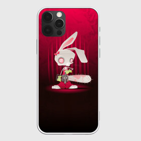 Чехол для iPhone 12 Pro Max с принтом Заяц с бензопилой в Новосибирске, Силикон |  | бензопила | девушке | зайка | заяц | красная | мульт | мультфильм | прикол | ужас | цветы