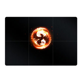 Магнитный плакат 3Х2 с принтом Птица Феникс в Новосибирске, Полимерный материал с магнитным слоем | 6 деталей размером 9*9 см | fenix | fire | жар птица | крылья | огонь | пламя | птица | русский | русь