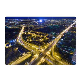 Магнитный плакат 3Х2 с принтом Ночной Челябинск в Новосибирске, Полимерный материал с магнитным слоем | 6 деталей размером 9*9 см |  челяба | авто | автомобили | большой город | град | движение | дорога | машины | мегаполис | ночь | огни | пробки | суета | танкоград | трасса | челябинск | шум | южный урал
