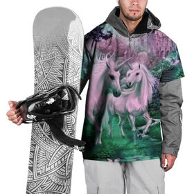 Накидка на куртку 3D с принтом Единорог в Новосибирске, 100% полиэстер |  | единорог | лошадь | сказка | фантастика