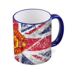 Кружка 3D с принтом British Manchester United в Новосибирске, керамика | ёмкость 330 мл | british | manchester united | mu | игра | манчестер | манчестер юнайтед | мю | флаг британии | футбол | эмблема мю
