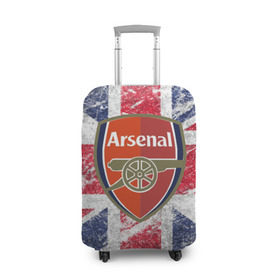 Чехол для чемодана 3D с принтом British Arsenal в Новосибирске, 86% полиэфир, 14% спандекс | двустороннее нанесение принта, прорези для ручек и колес | арсена | британский флаг | эмблема