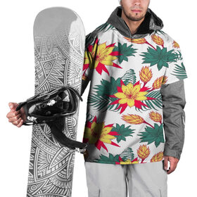 Накидка на куртку 3D с принтом Tropical Pattern в Новосибирске, 100% полиэстер |  | Тематика изображения на принте: flower | поле | тропики | тропический | цветочки | цветы