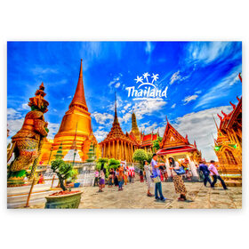 Поздравительная открытка с принтом Таиланд в Новосибирске, 100% бумага | плотность бумаги 280 г/м2, матовая, на обратной стороне линовка и место для марки
 | architecture | bangkok | clouds | landmark | people | sky | temple of the emerald buddha | thailand | tourism | архитектура | бангкок | достопримечательность | люди | небо | облака | таиланд | туризм | храм изумрудного будды