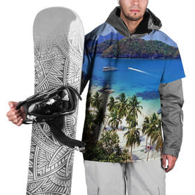 Накидка на куртку 3D с принтом Таиланд в Новосибирске, 100% полиэстер |  | Тематика изображения на принте: beach | clouds | islands | palm trees | people | sand | sea | ships | sky | thailand | tourism | корабли | люди | море | небо | облака | острова | пальмы | песок | пляж | таиланд | туризм
