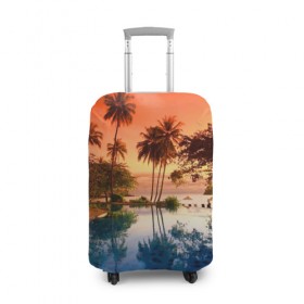 Чехол для чемодана 3D с принтом Таиланд в Новосибирске, 86% полиэфир, 14% спандекс | двустороннее нанесение принта, прорези для ручек и колес | beach | clouds | hiking | sea | sky | sunset | swimming pool | thailand | бассейн | закат | море | небо | облака | пляж | таиланд | туризм