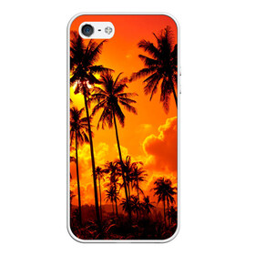 Чехол для iPhone 5/5S матовый с принтом Таиланд в Новосибирске, Силикон | Область печати: задняя сторона чехла, без боковых панелей | clouds | nature | palms | sky | sunset | thailand | tourism | закат | небо | облака | пальмы | природа | таиланд | туризм