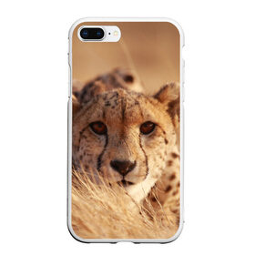 Чехол для iPhone 7Plus/8 Plus матовый с принтом Гепард в Новосибирске, Силикон | Область печати: задняя сторона чехла, без боковых панелей | амурский | гепард | животные | зверь | киса | кот | котенок | кошка | лев | леопард | пума | рысь | серый | тигр | тигренок | хищник