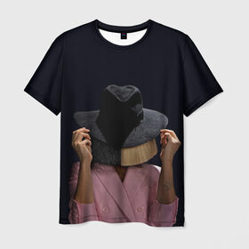 Мужская футболка 3D с принтом Hat в Новосибирске, 100% полиэфир | прямой крой, круглый вырез горловины, длина до линии бедер | angel | pop | sia | ангел | поп | сиа