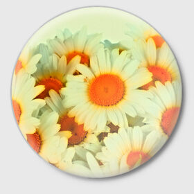 Значок с принтом Подсолнух в Новосибирске,  металл | круглая форма, металлическая застежка в виде булавки | flower | лето | полевой цветок | цветочки | цветы