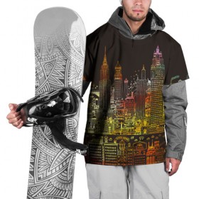 Накидка на куртку 3D с принтом Мегапполис в Новосибирске, 100% полиэстер |  | advertising | art | city | drawing | metropolis | night | painting | skyscrapers | город | искусство | картина | мегаполис | ночь | реклама | рисунок
