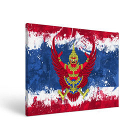 Холст прямоугольный с принтом Таиланд в Новосибирске, 100% ПВХ |  | Тематика изображения на принте: flag | garuda | thailand | гаруда | таиланд | флаг