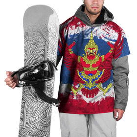 Накидка на куртку 3D с принтом Таиланд в Новосибирске, 100% полиэстер |  | Тематика изображения на принте: flag | garuda | thailand | гаруда | таиланд | флаг