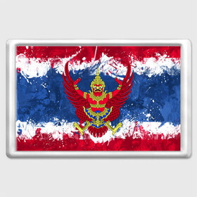Магнит 45*70 с принтом Таиланд в Новосибирске, Пластик | Размер: 78*52 мм; Размер печати: 70*45 | flag | garuda | thailand | гаруда | таиланд | флаг
