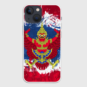 Чехол для iPhone 13 mini с принтом Таиланд в Новосибирске,  |  | flag | garuda | thailand | гаруда | таиланд | флаг