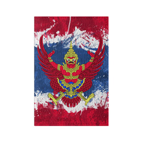 Обложка для паспорта матовая кожа с принтом Таиланд в Новосибирске, натуральная матовая кожа | размер 19,3 х 13,7 см; прозрачные пластиковые крепления | flag | garuda | thailand | гаруда | таиланд | флаг