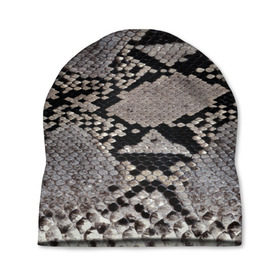Шапка 3D с принтом Камуфляж змеиная кожа в Новосибирске, 100% полиэстер | универсальный размер, печать по всей поверхности изделия | змея | кожа