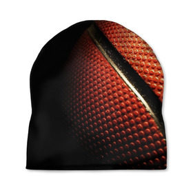 Шапка 3D с принтом Баскетбольный мяч в Новосибирске, 100% полиэстер | универсальный размер, печать по всей поверхности изделия | Тематика изображения на принте: баскетбол | мяч | оранжевый | спорт | стритбол