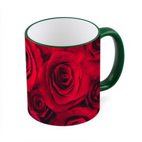 Кружка 3D с принтом Красные розы в Новосибирске, керамика | ёмкость 330 мл | 8 марта | букет | весна | дары флоры | женщине | красные | лепестки | лето | любовь | отношения | подарок | розы | романтика | флора | цветок | цветы