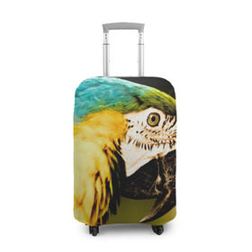 Чехол для чемодана 3D с принтом Попугай в Новосибирске, 86% полиэфир, 14% спандекс | двустороннее нанесение принта, прорези для ручек и колес | двое | классный | клюв | красивый | крылья | попугай | попугайчик | птица | птичка | радужный