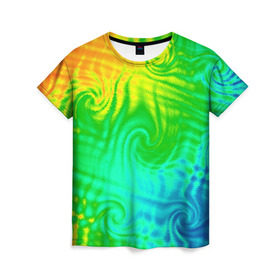 Женская футболка 3D с принтом Цвет-2 в Новосибирске, 100% полиэфир ( синтетическое хлопкоподобное полотно) | прямой крой, круглый вырез горловины, длина до линии бедер | baphomet.by | дмитрий данилин | цвет 2