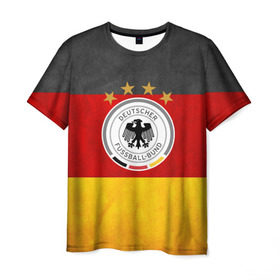 Мужская футболка 3D с принтом Сборная Германии в Новосибирске, 100% полиэфир | прямой крой, круглый вырез горловины, длина до линии бедер | germany | германия | футбольная форма