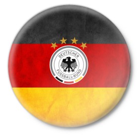 Значок с принтом Сборная Германии в Новосибирске,  металл | круглая форма, металлическая застежка в виде булавки | germany | германия | футбольная форма