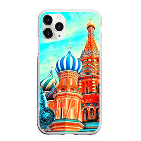 Чехол для iPhone 11 Pro матовый с принтом Moscow Russia в Новосибирске, Силикон |  | kremlin | moscow | russia | город | кремль | москва | ночь | огни | река