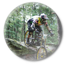 Значок с принтом Велоспорт гонка в Новосибирске,  металл | круглая форма, металлическая застежка в виде булавки | Тематика изображения на принте: велик | велосипед | гонка | горы | деревья | железный конь | колесо | лес | лисапед | природа | ровер | спорт | спортсмен | стальной конь | тандем | трицикл | шлем