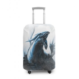 Чехол для чемодана 3D с принтом Dragon в Новосибирске, 86% полиэфир, 14% спандекс | двустороннее нанесение принта, прорези для ручек и колес | fantasy | дракон | змей | миф | фэнтези
