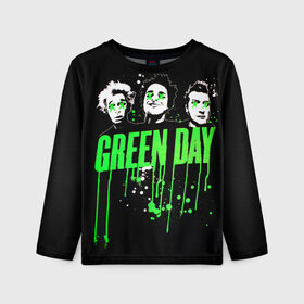 Детский лонгслив 3D с принтом Green Day 4 в Новосибирске, 100% полиэстер | длинные рукава, круглый вырез горловины, полуприлегающий силуэт
 | american idiot | green day | грин дей | грин дэй