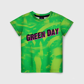 Детская футболка 3D с принтом Green Day 1 в Новосибирске, 100% гипоаллергенный полиэфир | прямой крой, круглый вырез горловины, длина до линии бедер, чуть спущенное плечо, ткань немного тянется | american idiot | green day | грин дей | грин дэй