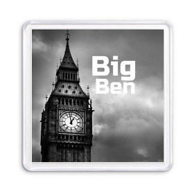 Магнит 55*55 с принтом Big Ben в Новосибирске, Пластик | Размер: 65*65 мм; Размер печати: 55*55 мм | Тематика изображения на принте: england | london | англия | биг бен | лондон