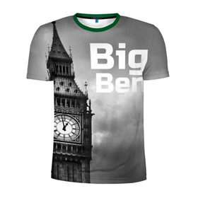 Мужская футболка 3D спортивная с принтом Big Ben в Новосибирске, 100% полиэстер с улучшенными характеристиками | приталенный силуэт, круглая горловина, широкие плечи, сужается к линии бедра | england | london | англия | биг бен | лондон