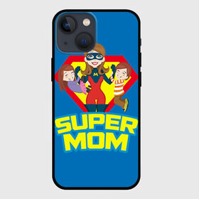 Чехол для iPhone 13 mini с принтом Супермама в Новосибирске,  |  | Тематика изображения на принте: мама