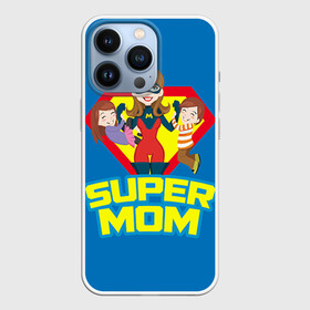 Чехол для iPhone 13 Pro с принтом Супермама в Новосибирске,  |  | мама