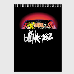 Скетчбук с принтом Blink-182 в Новосибирске, 100% бумага
 | 48 листов, плотность листов — 100 г/м2, плотность картонной обложки — 250 г/м2. Листы скреплены сверху удобной пружинной спиралью | blink | california | pop | punk | rock | группа | калифорния | панк | рок