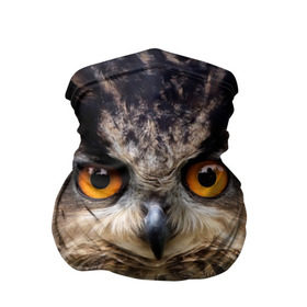 Бандана-труба 3D с принтом Хищный взор в Новосибирске, 100% полиэстер, ткань с особыми свойствами — Activecool | плотность 150‒180 г/м2; хорошо тянется, но сохраняет форму | взгляд | глаза | клюв | пернатые | перья | птица | сова | филин | хищник