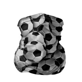 Бандана-труба 3D с принтом Футбольный мяч в Новосибирске, 100% полиэстер, ткань с особыми свойствами — Activecool | плотность 150‒180 г/м2; хорошо тянется, но сохраняет форму | паттерн | черно белый
