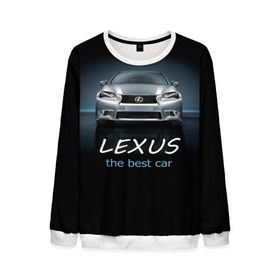 Мужской свитшот 3D с принтом Lexus the best car в Новосибирске, 100% полиэстер с мягким внутренним слоем | круглый вырез горловины, мягкая резинка на манжетах и поясе, свободная посадка по фигуре | auto | авто | автомобиль | водитель | гиперкар | лексус | машина | суперкар | тачка