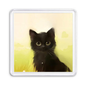 Магнит 55*55 с принтом Котик в Новосибирске, Пластик | Размер: 65*65 мм; Размер печати: 55*55 мм | Тематика изображения на принте: cat | kitty | животные | киса | кот | котенок | котэ | кошка