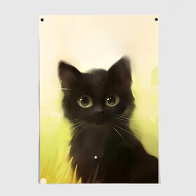Постер с принтом Котик в Новосибирске, 100% бумага
 | бумага, плотность 150 мг. Матовая, но за счет высокого коэффициента гладкости имеет небольшой блеск и дает на свету блики, но в отличии от глянцевой бумаги не покрыта лаком | cat | kitty | животные | киса | кот | котенок | котэ | кошка